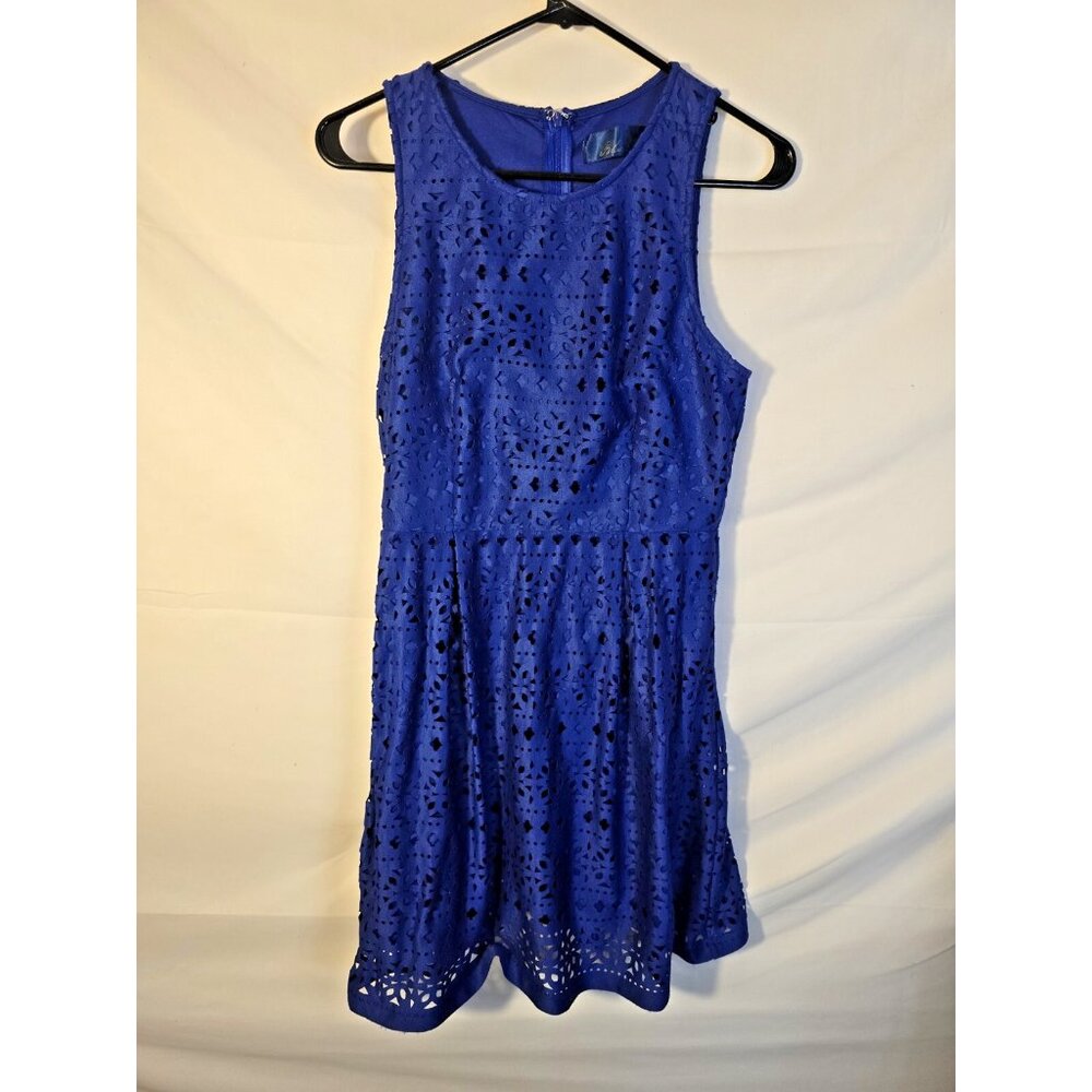 Blue Fairy Aline Sleeveless Dress Summer Coquette Boho Women’s Lace Medium M